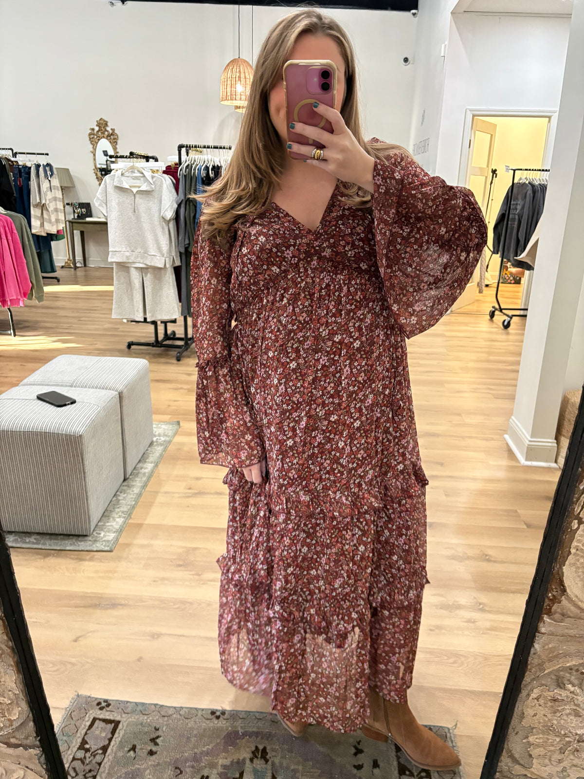 Mulled Wine Midi Dress