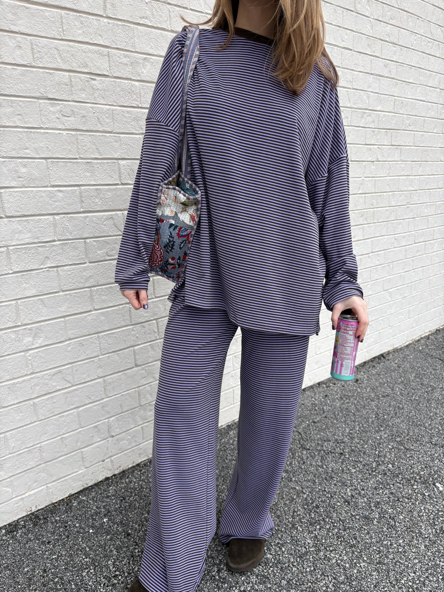 Emilie Purple Striped Bottoms