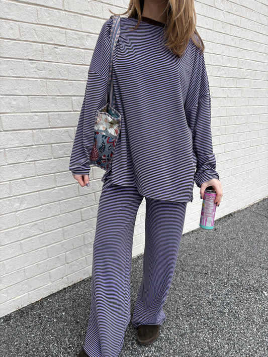 Emilie Purple Striped Bottoms