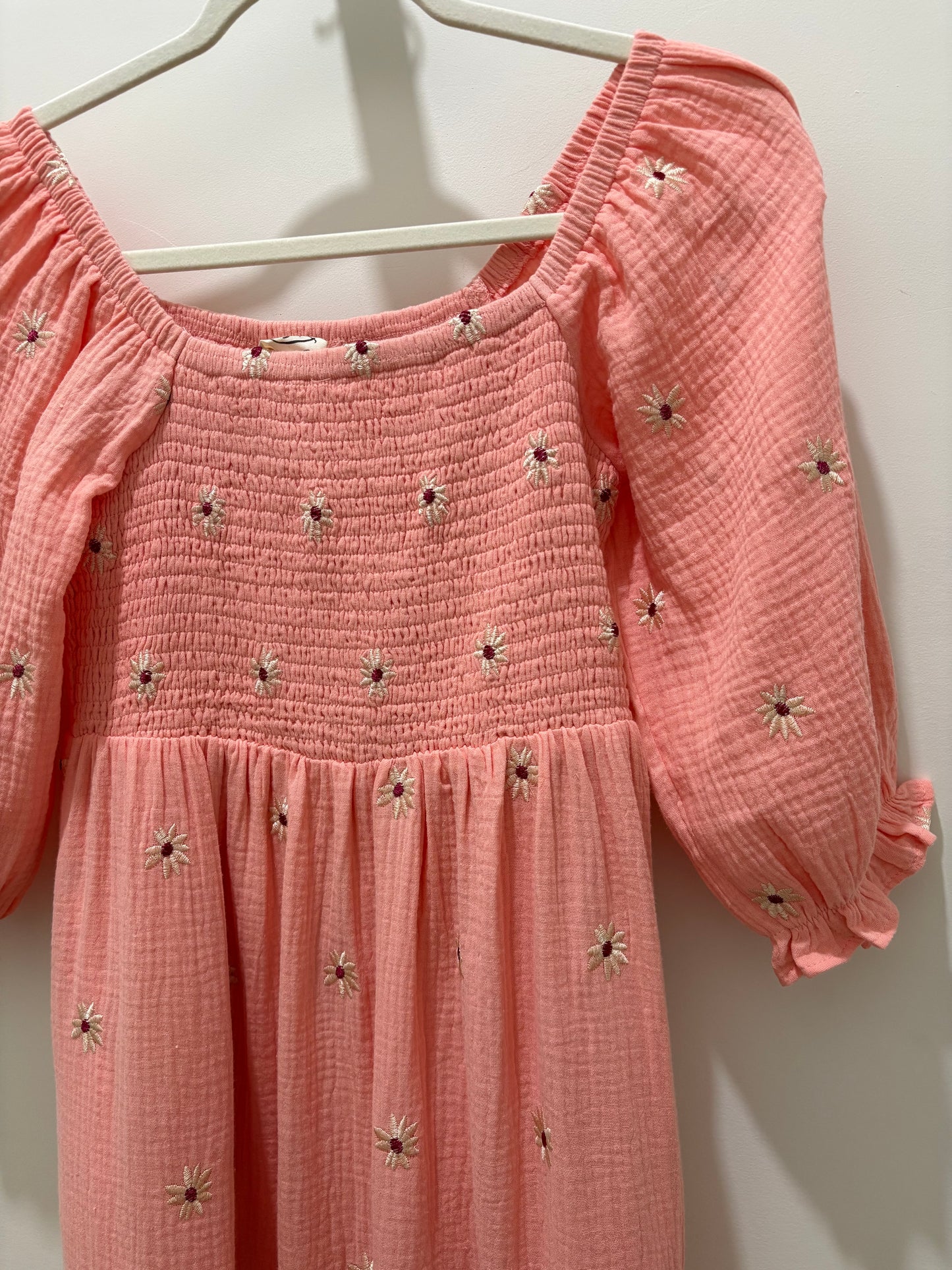 Bailey Peach Embroidered Maxi Dress