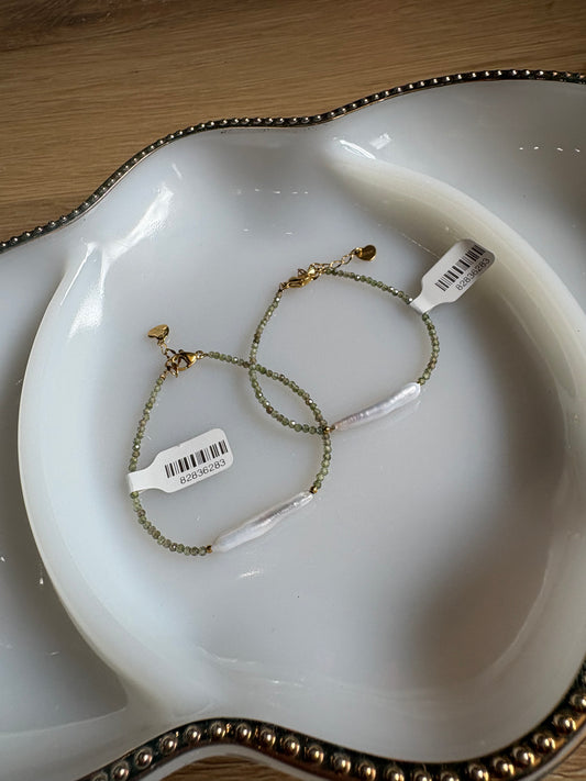 Freshwater Pearl Crystal Gemstone Bracelet