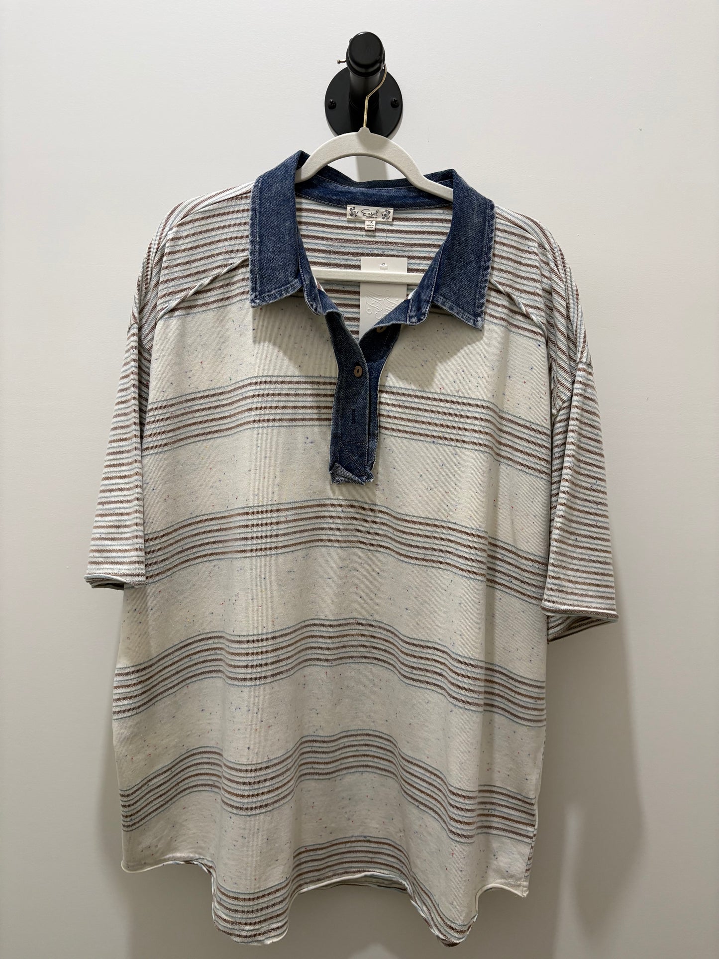 Brooklyn Striped Cotton Blouse