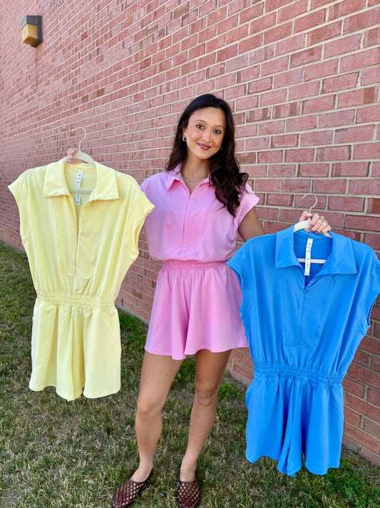 Butter Soft Quarter Zip Romper