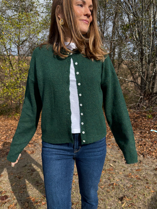 Jacie Hunter Green Cardigan