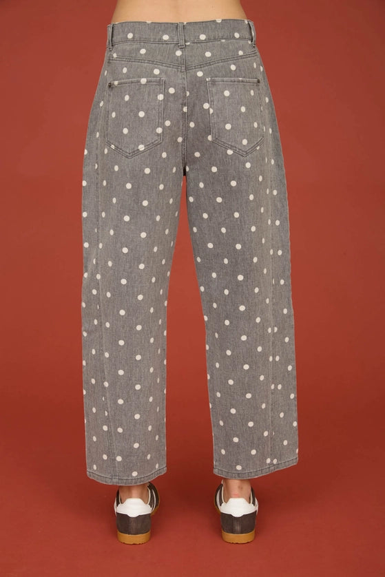 Charcoal Dottie Denim Pants