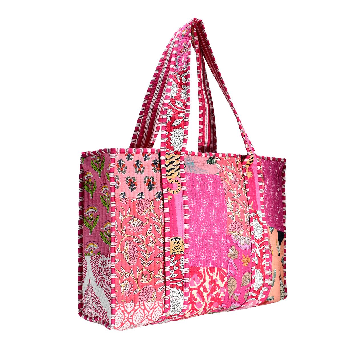 Pink Small Quilted Tote
