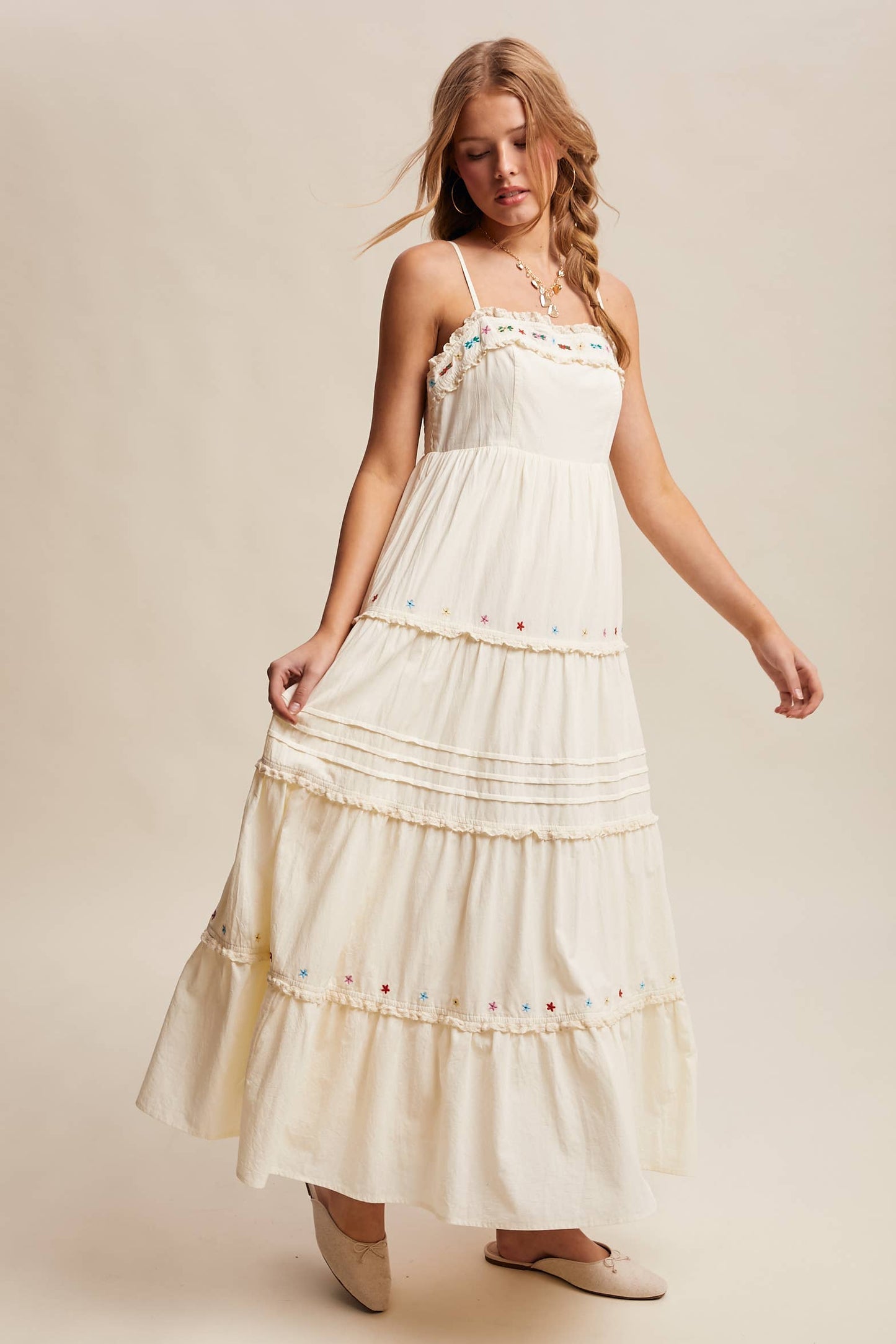 Capri Embroidered Maxi Dress