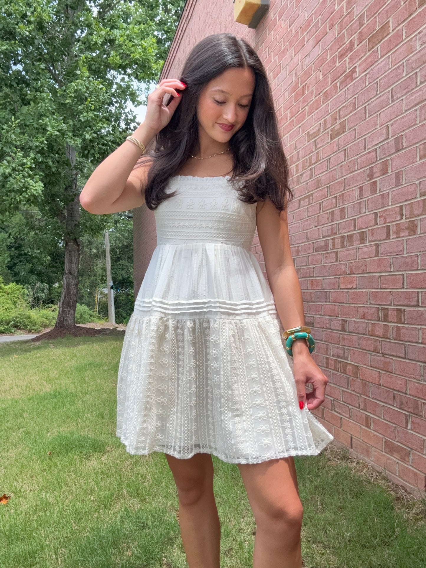Jen Lace Tiered Mini Dress