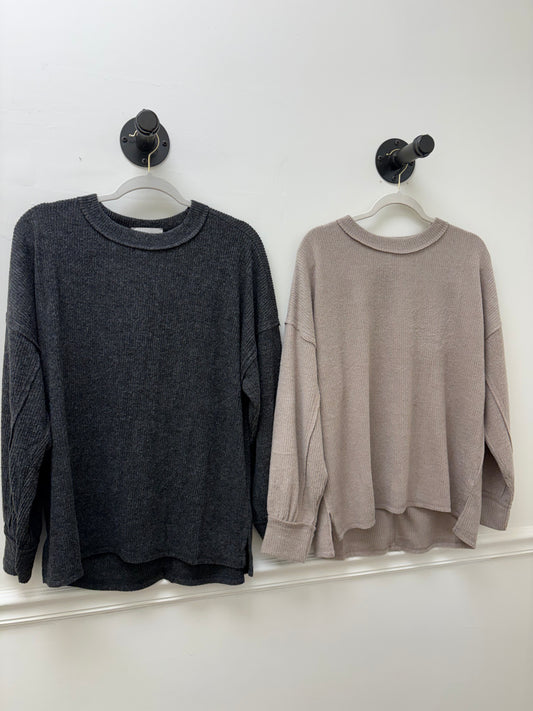 Teddy Ribbed Hacci Sweater