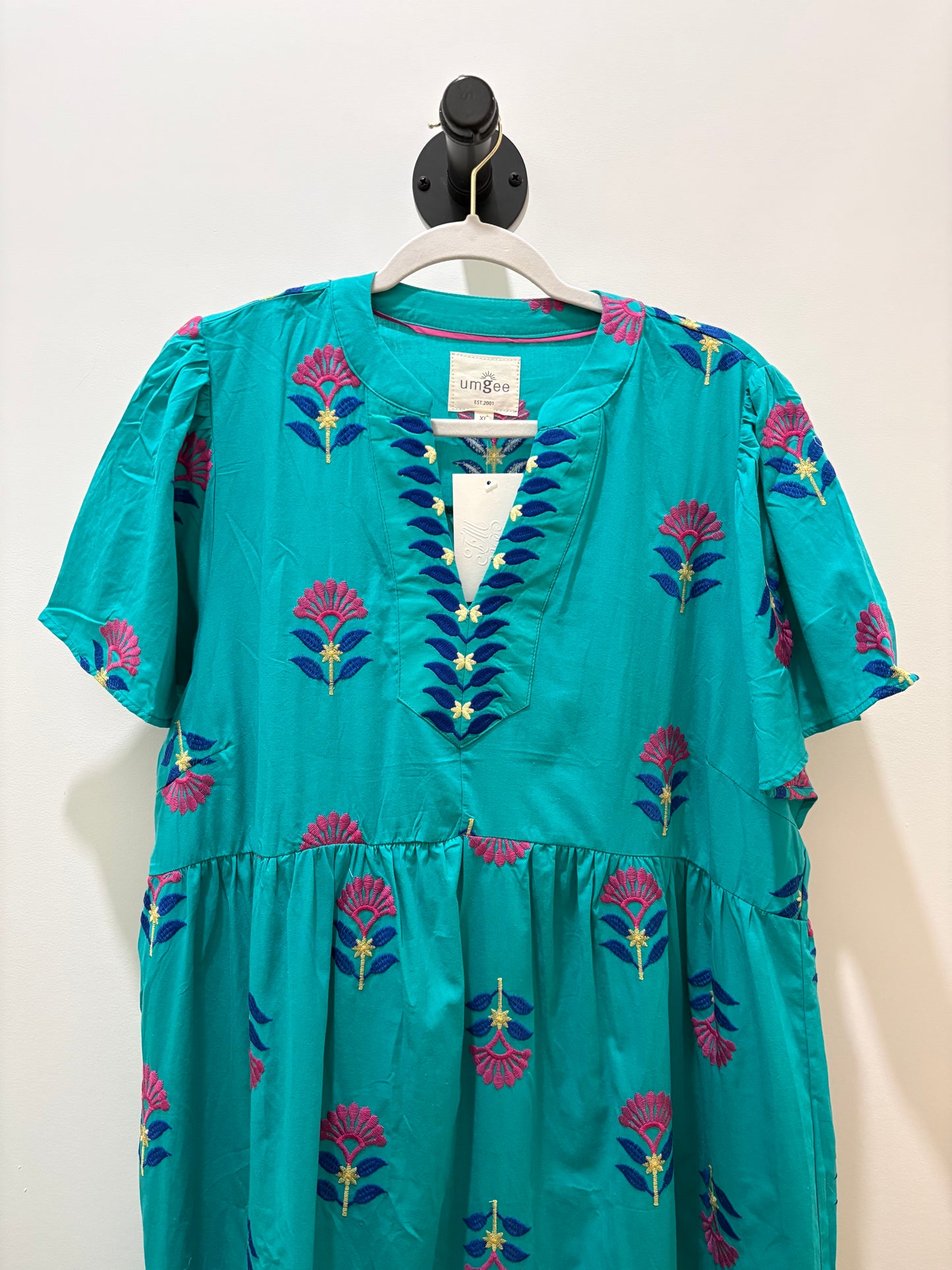 Lively Teal Midi Dress