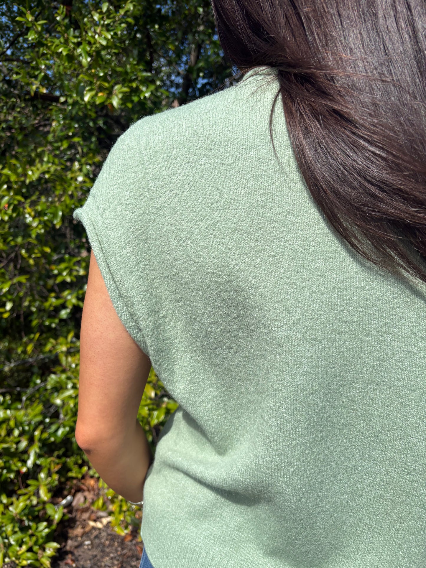 Matcha Piper Vest Cardigan