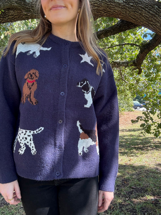 Dog Knit Cardigan