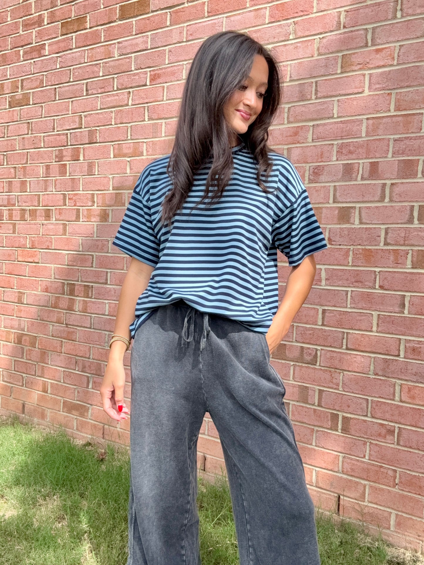 Buttery Soft Oversized Striped Tees