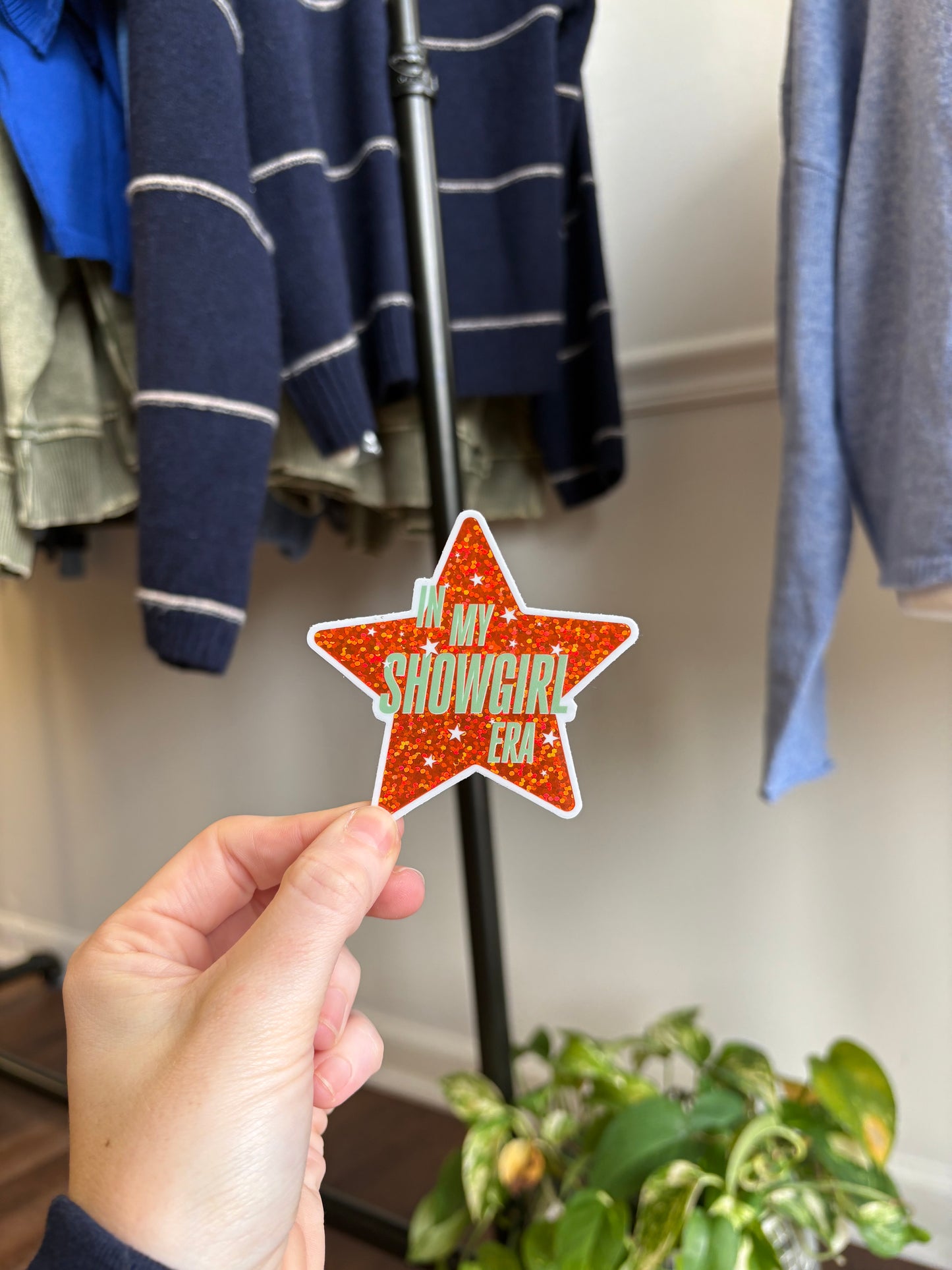 In My Showgirl Era Star Glitter Sticker