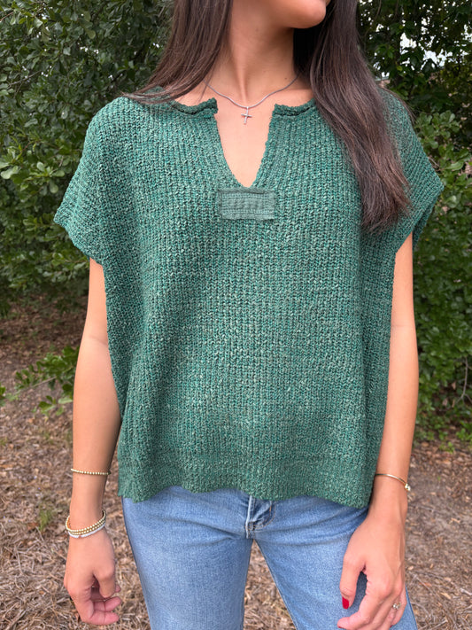 Jules Emerald Green Sweater Top