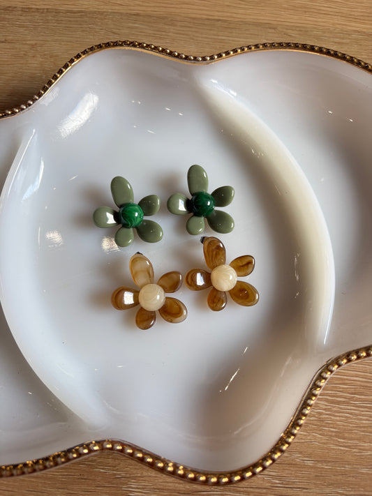 Resin Flower Earring