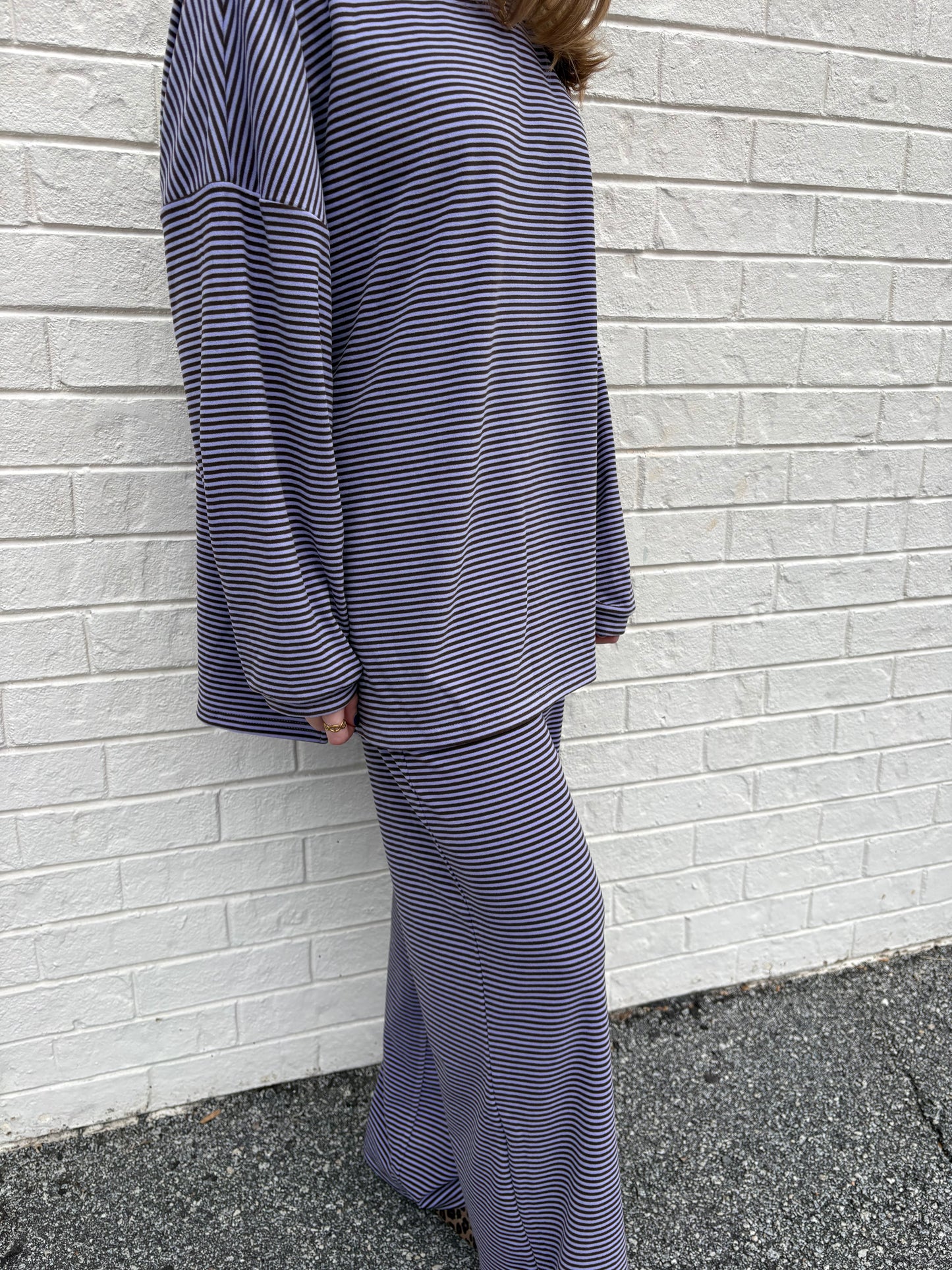 Emilie Purple Striped Top