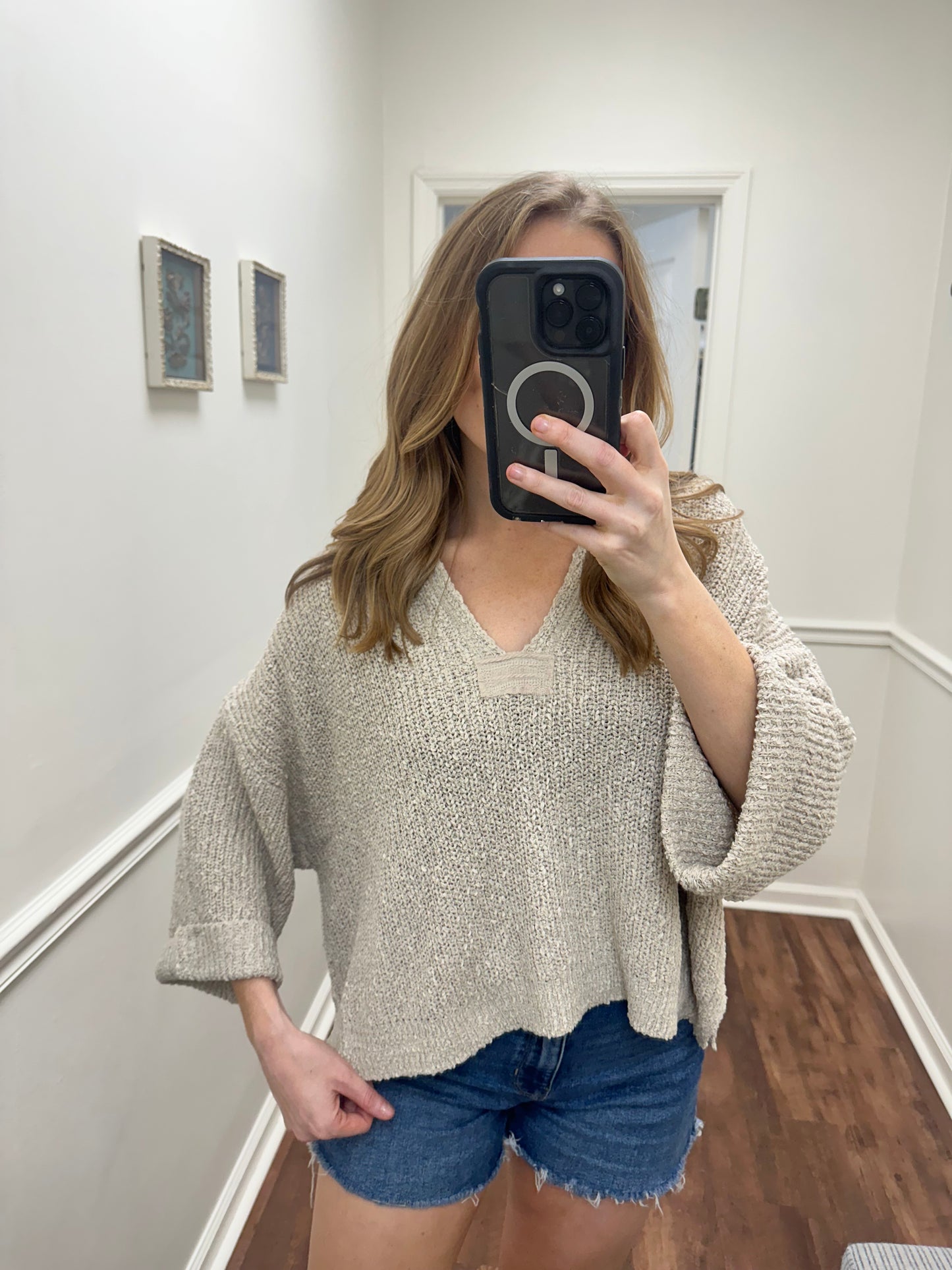 Wren Oatmeal Sweater Top