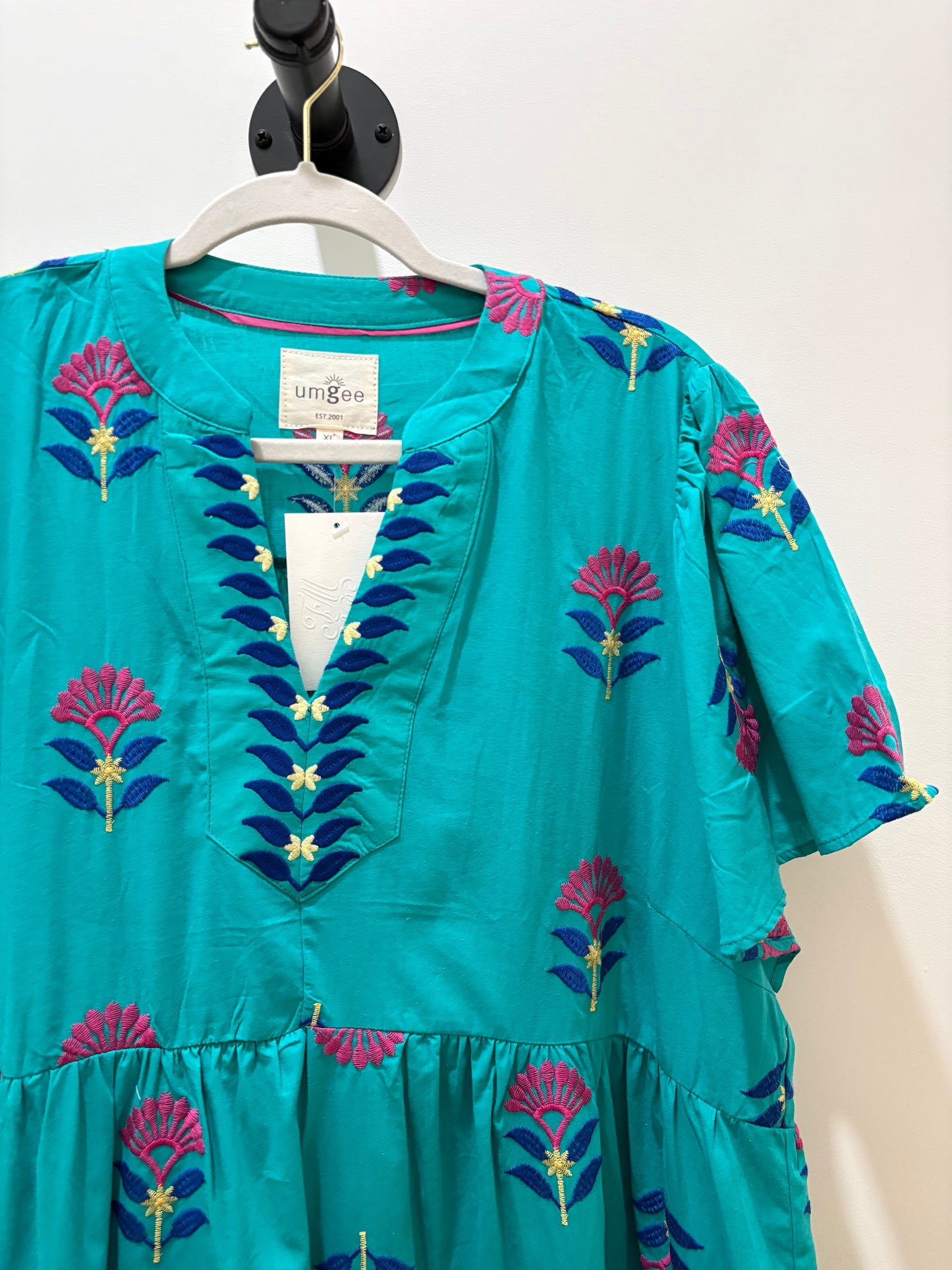 Lively Teal Midi Dress