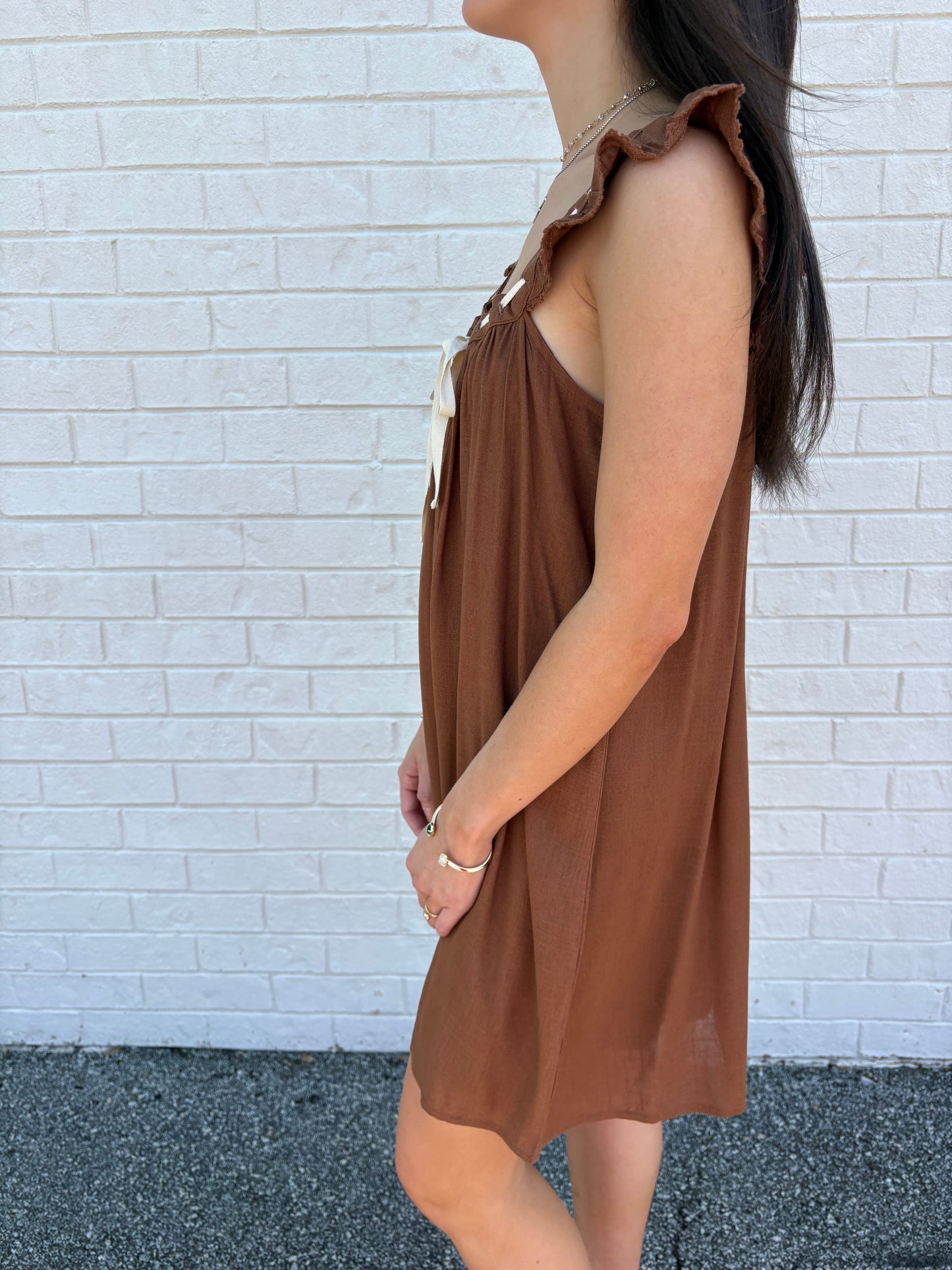 Roxy Mocha Mini Dress
