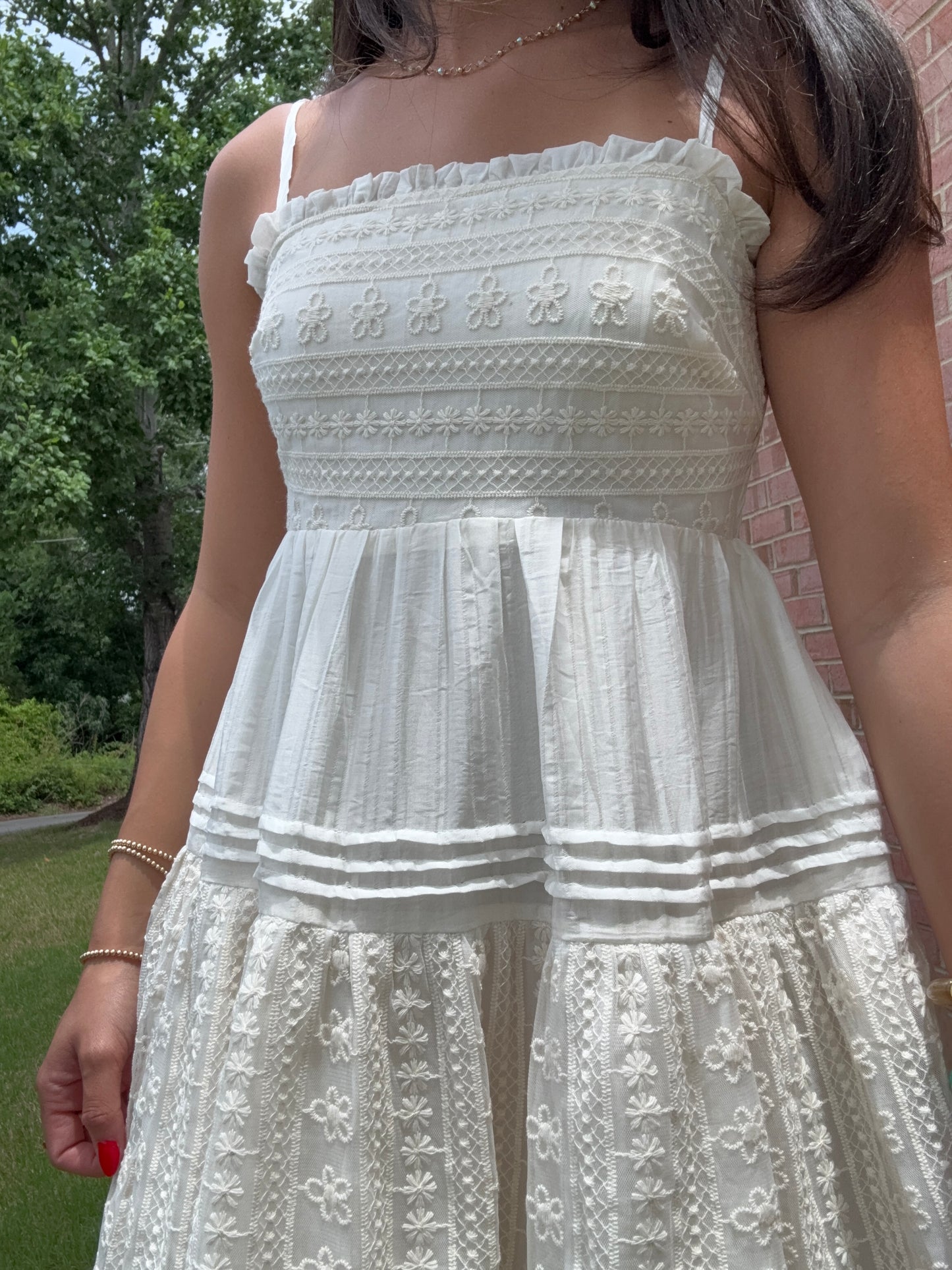Jen Lace Tiered Mini Dress