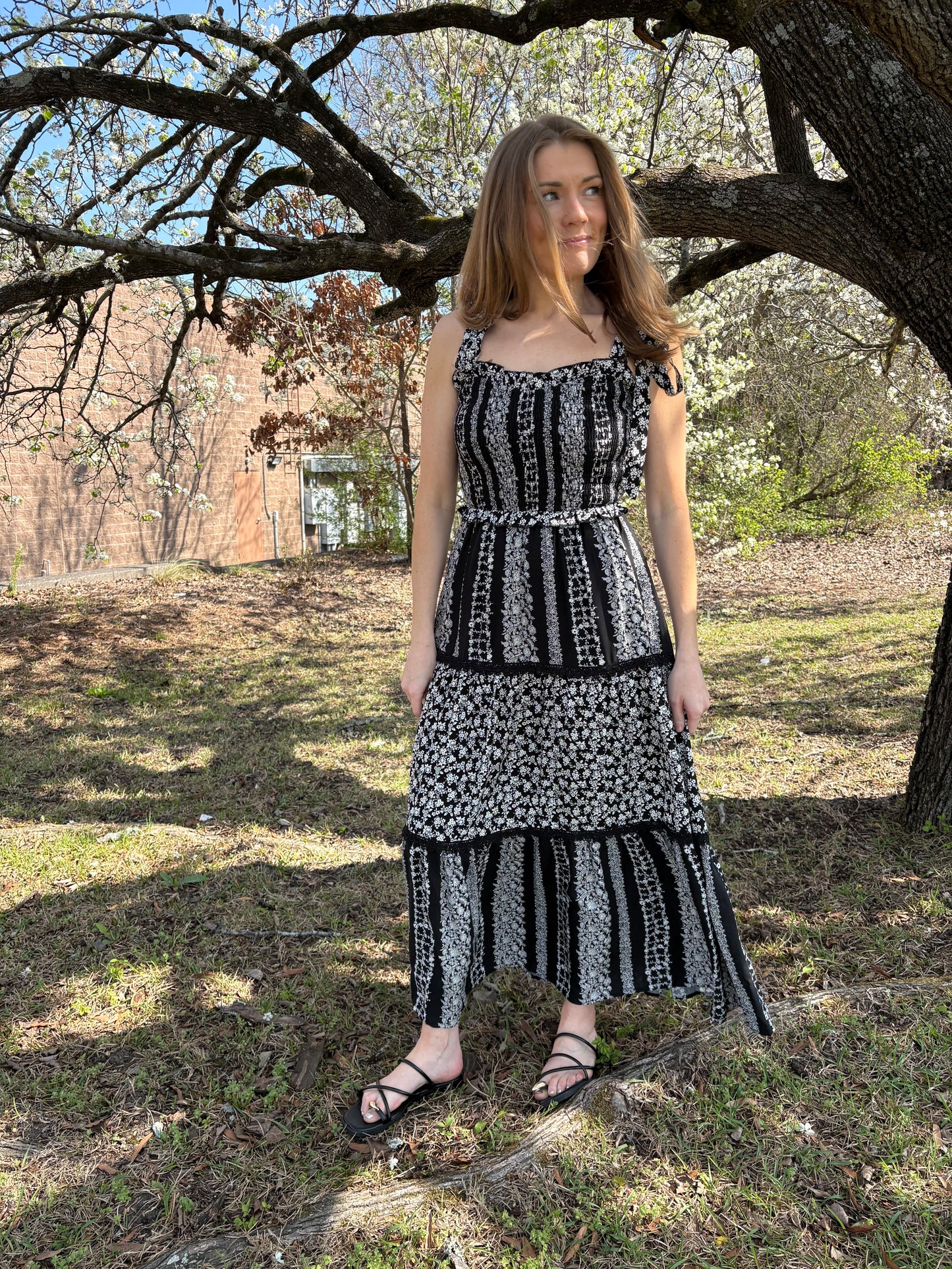Floral Smocked Tiered Maxi Dress