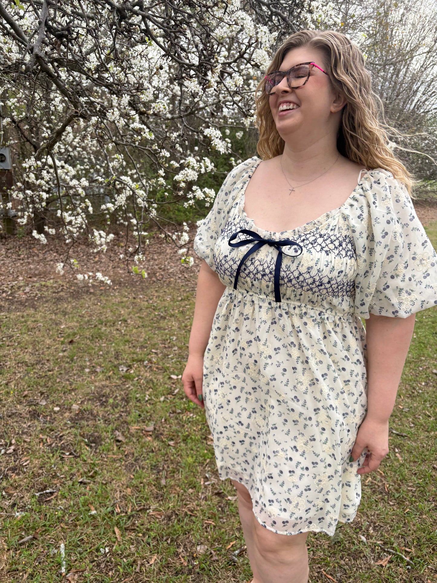 Melissa Floral Embroidered Mini Dress