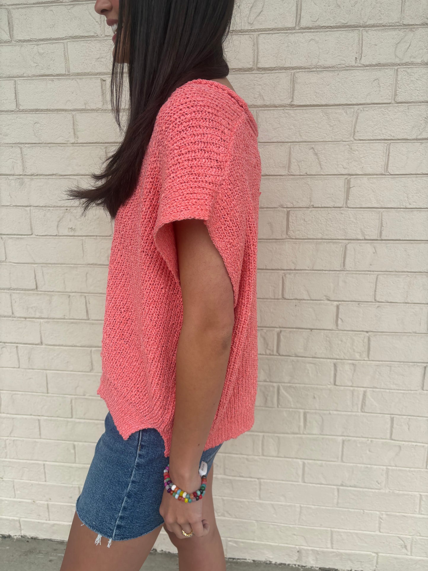 Benny Coral Sweater Top