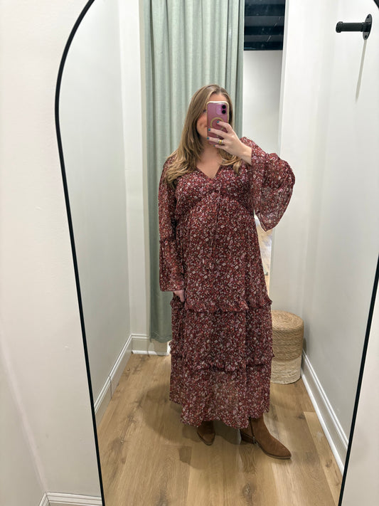 Mulled Wine Midi Dress