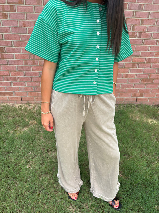 Mushroom Washed Pants