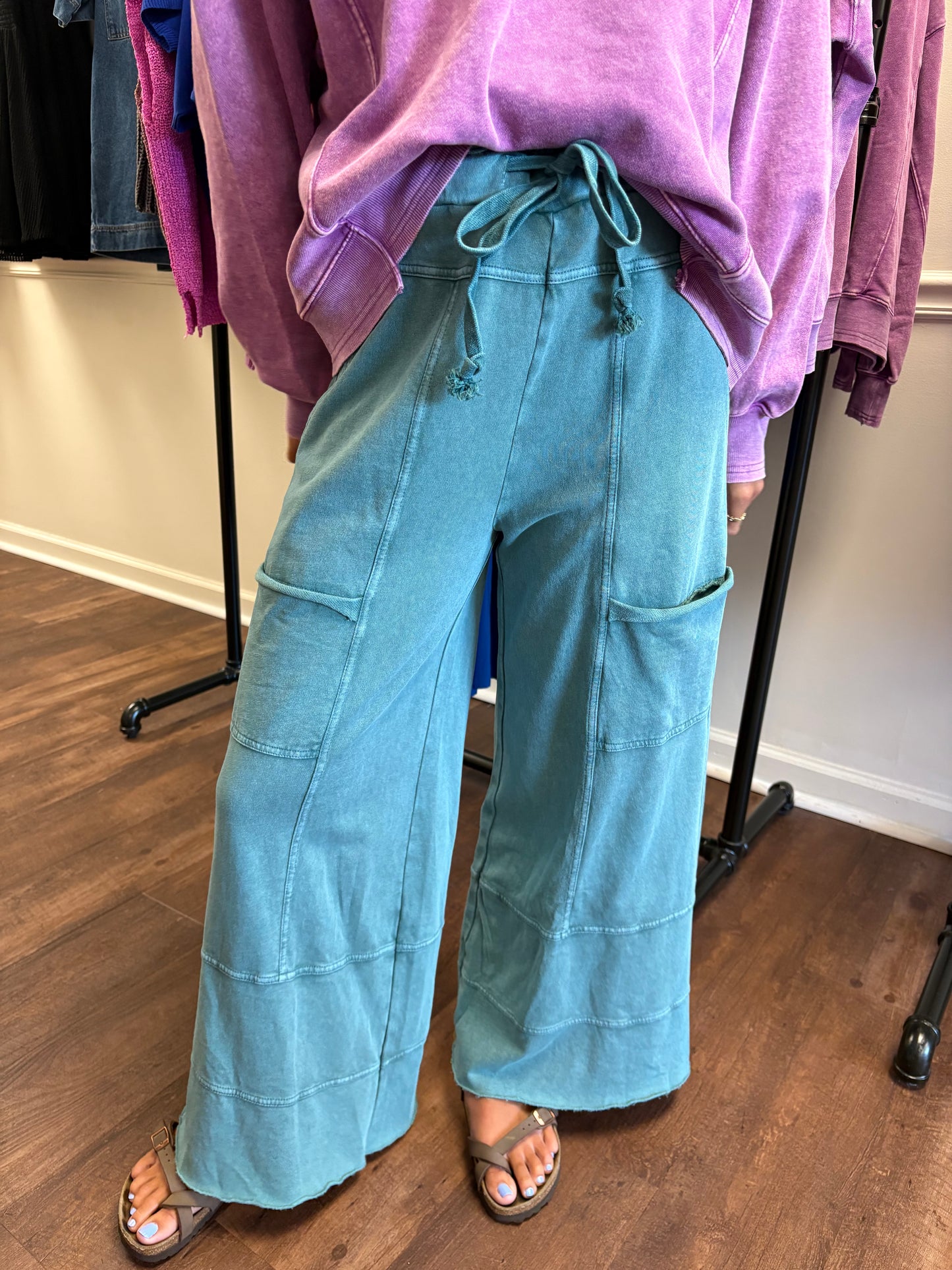 Georgie Teal Pants