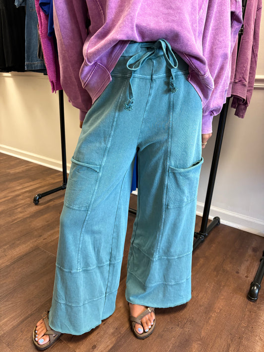 Georgie Teal Pants