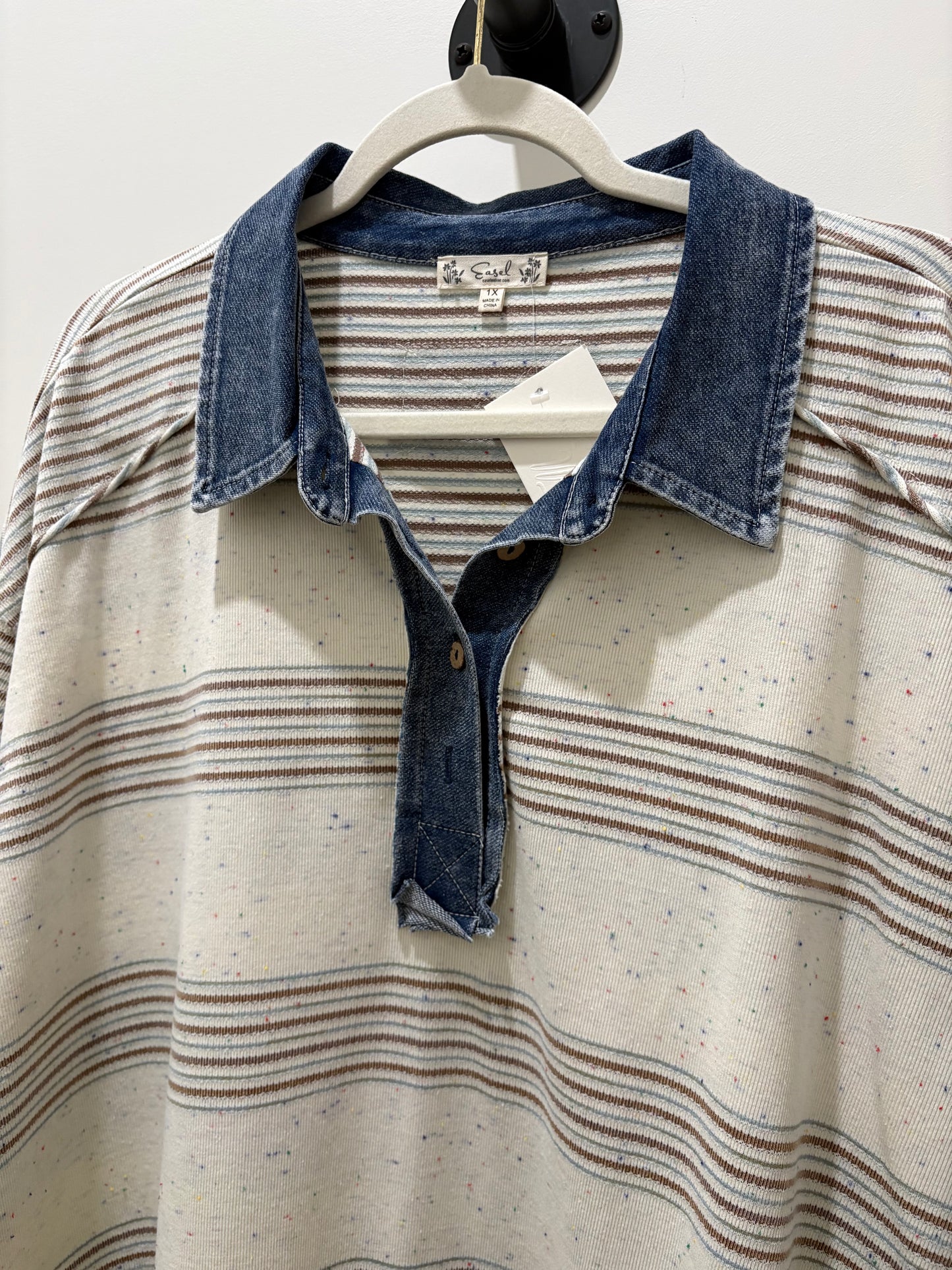 Brooklyn Striped Cotton Blouse