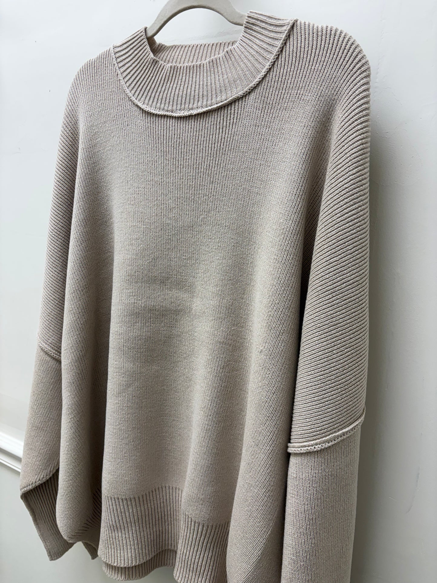 Margot Beige Oversized Sweater