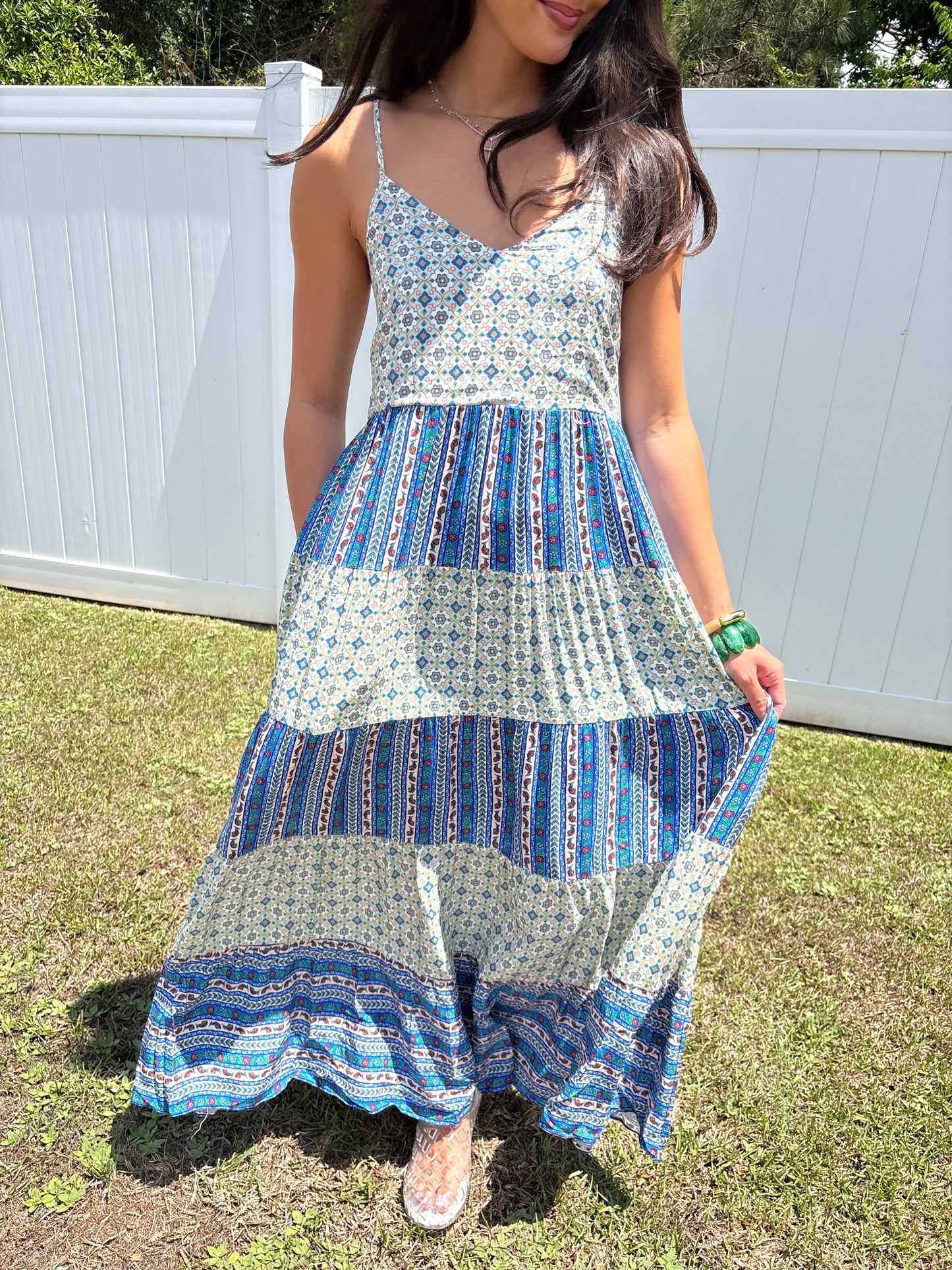 Salt Air Colorblock Maxi Dress