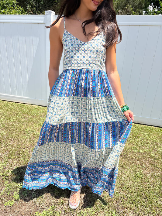 Salt Air Colorblock Maxi Dress