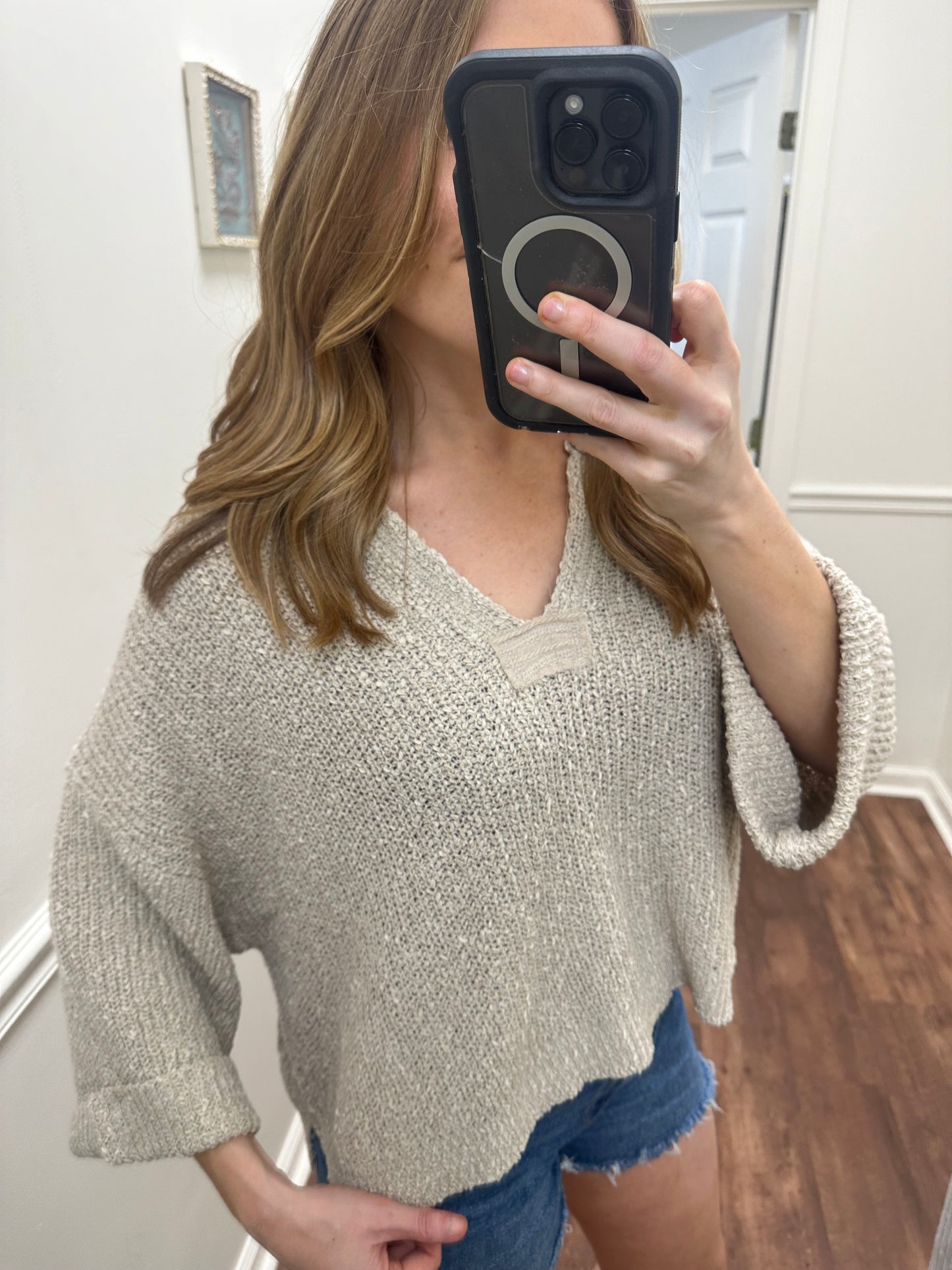 Wren Oatmeal Sweater Top
