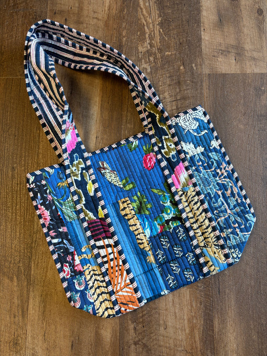 DOORBUSTER Royal Blue Small Quilted Bag