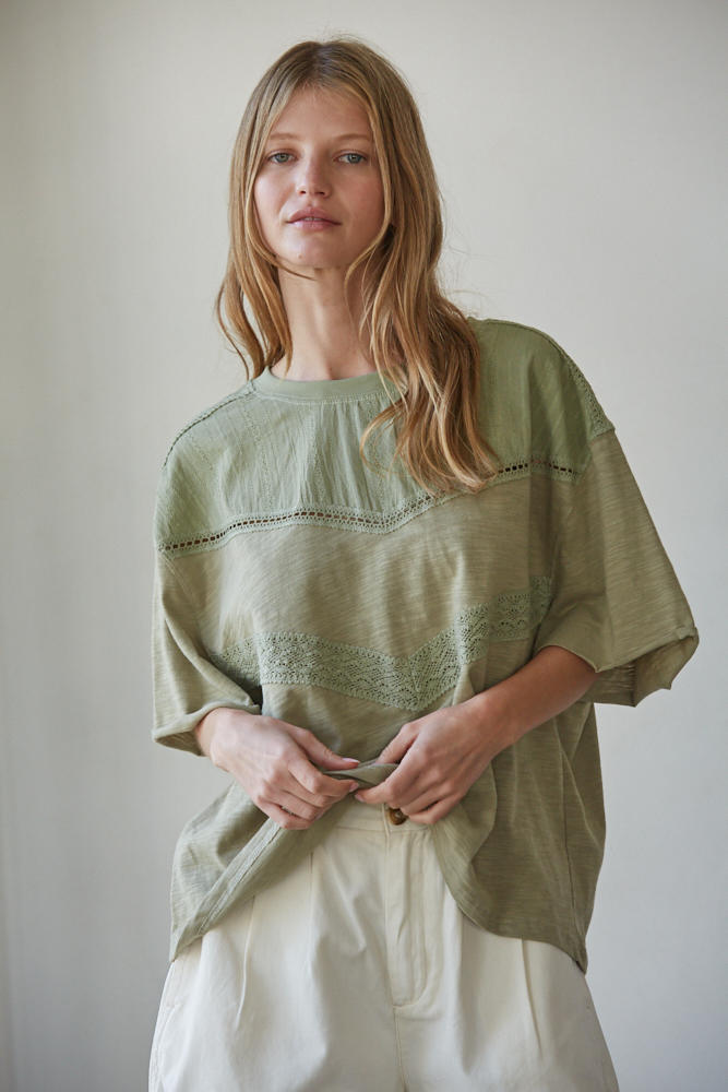 Brynn Cotton Olive Blouse