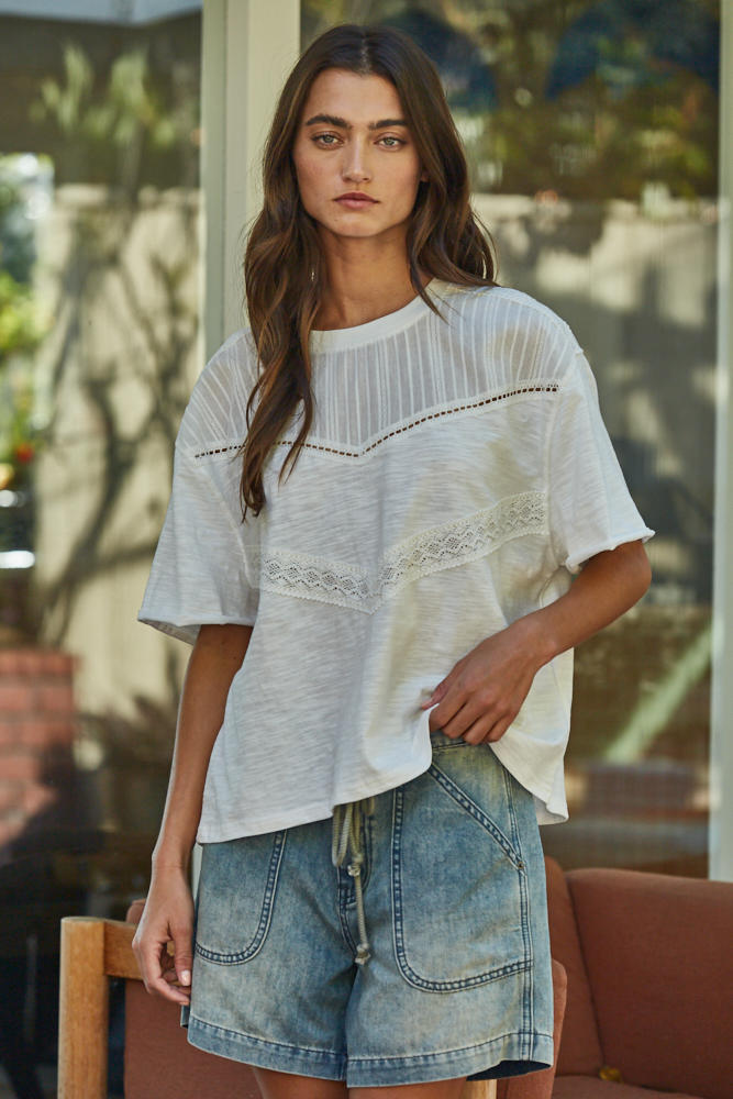 Brynn Cotton White Blouse