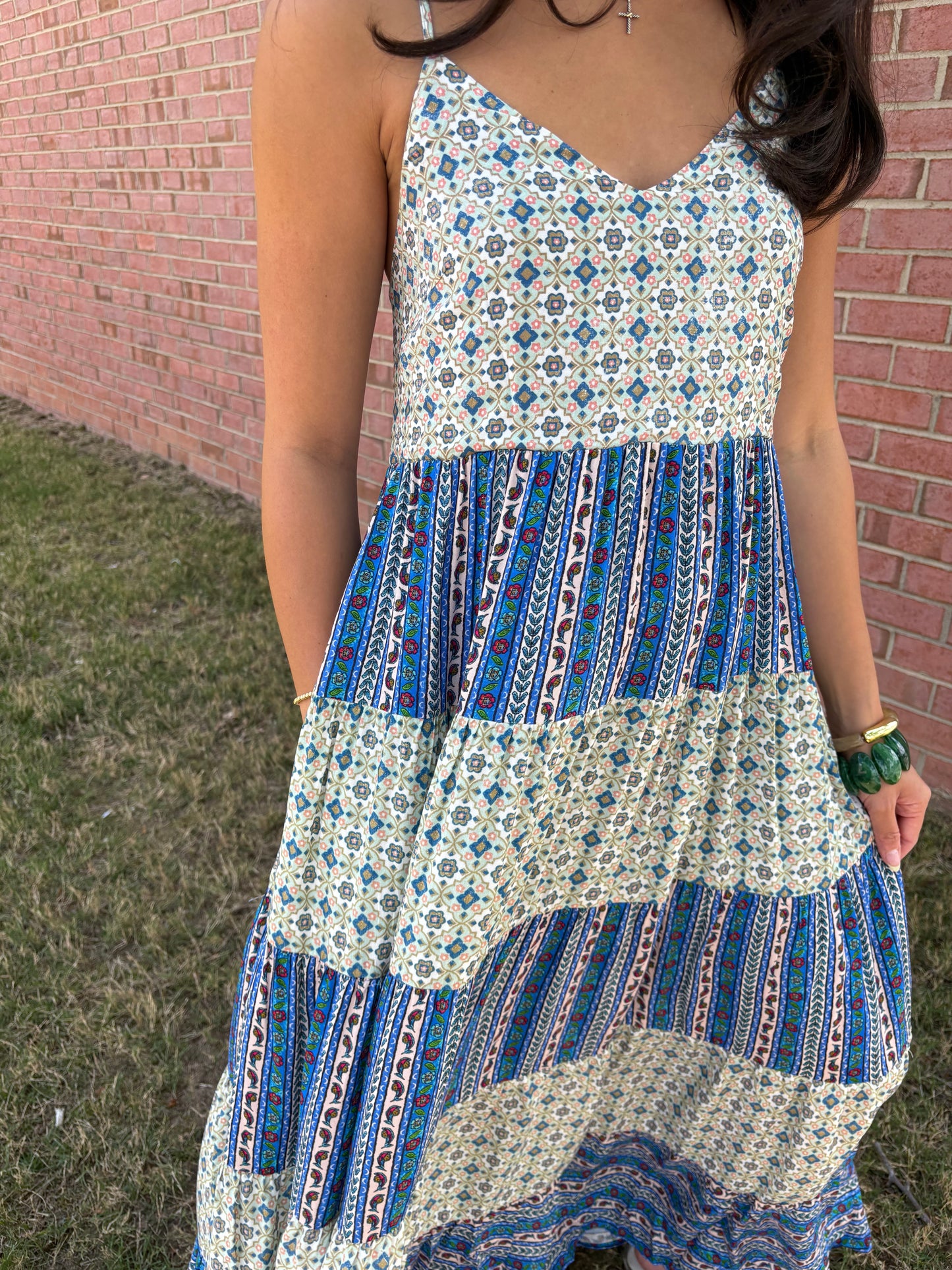 Salt Air Colorblock Maxi Dress