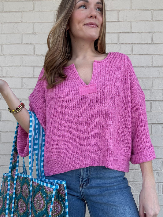 Wren Pink Sweater Top