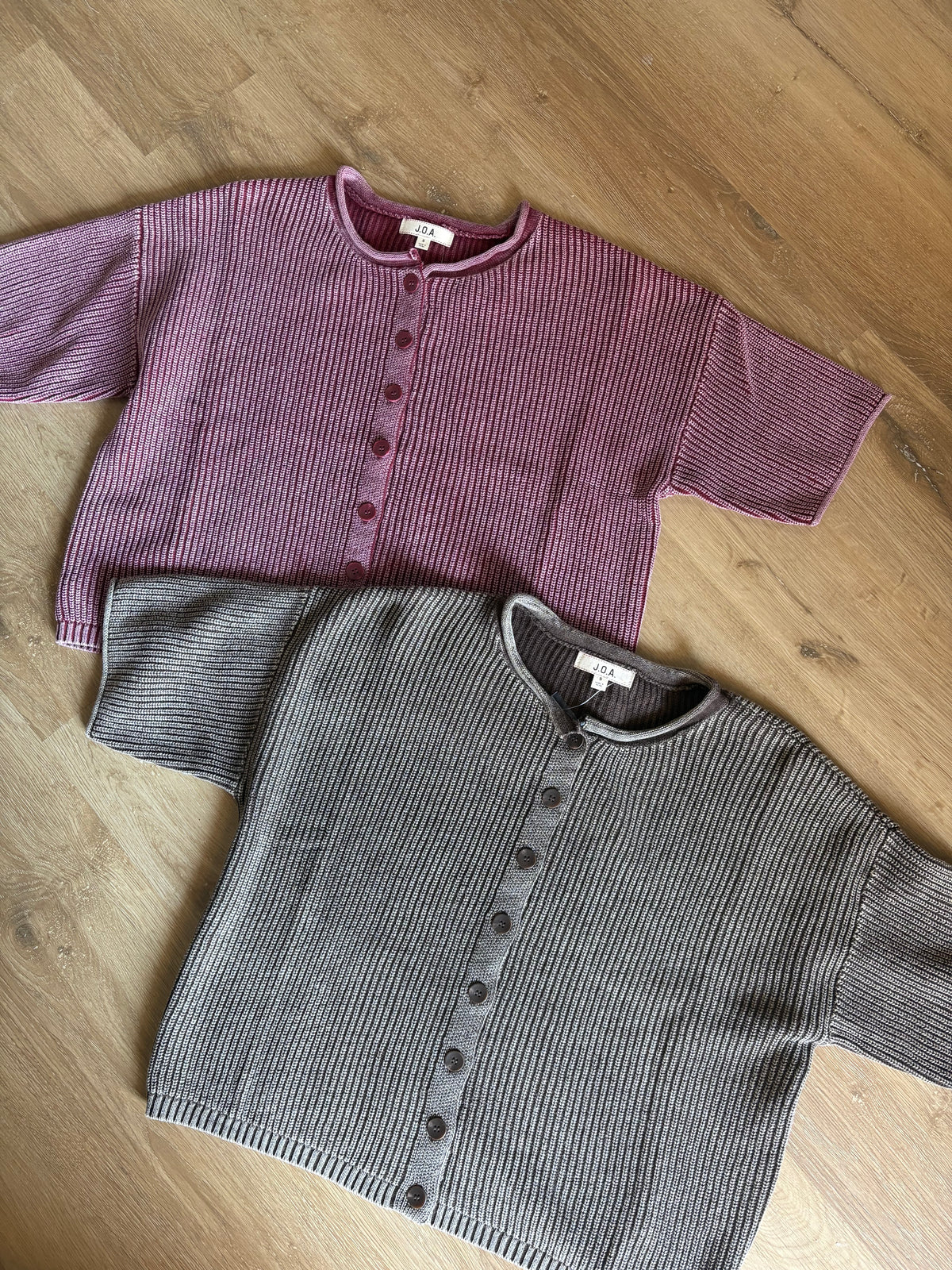 Washed Ribbed Cardigans