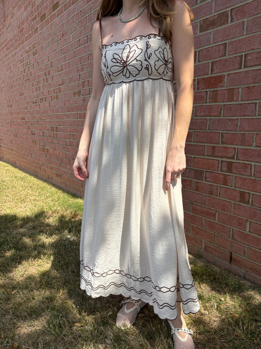 Coco Embroidered Maxi Dress