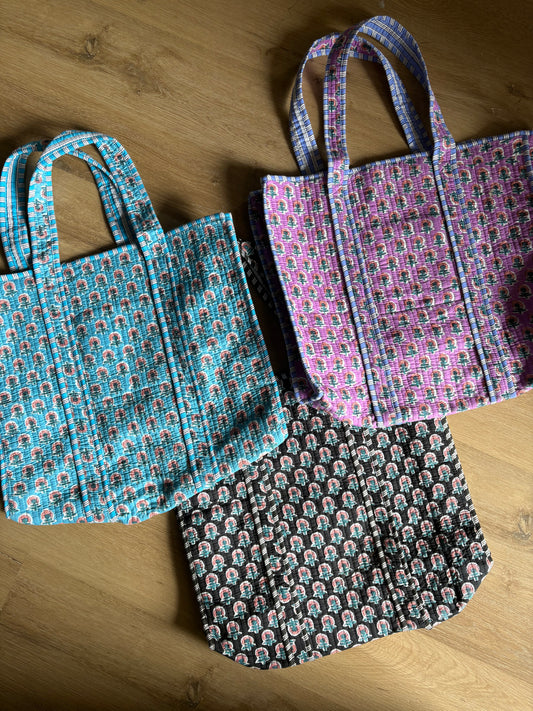 Large Floral Quilted Totes