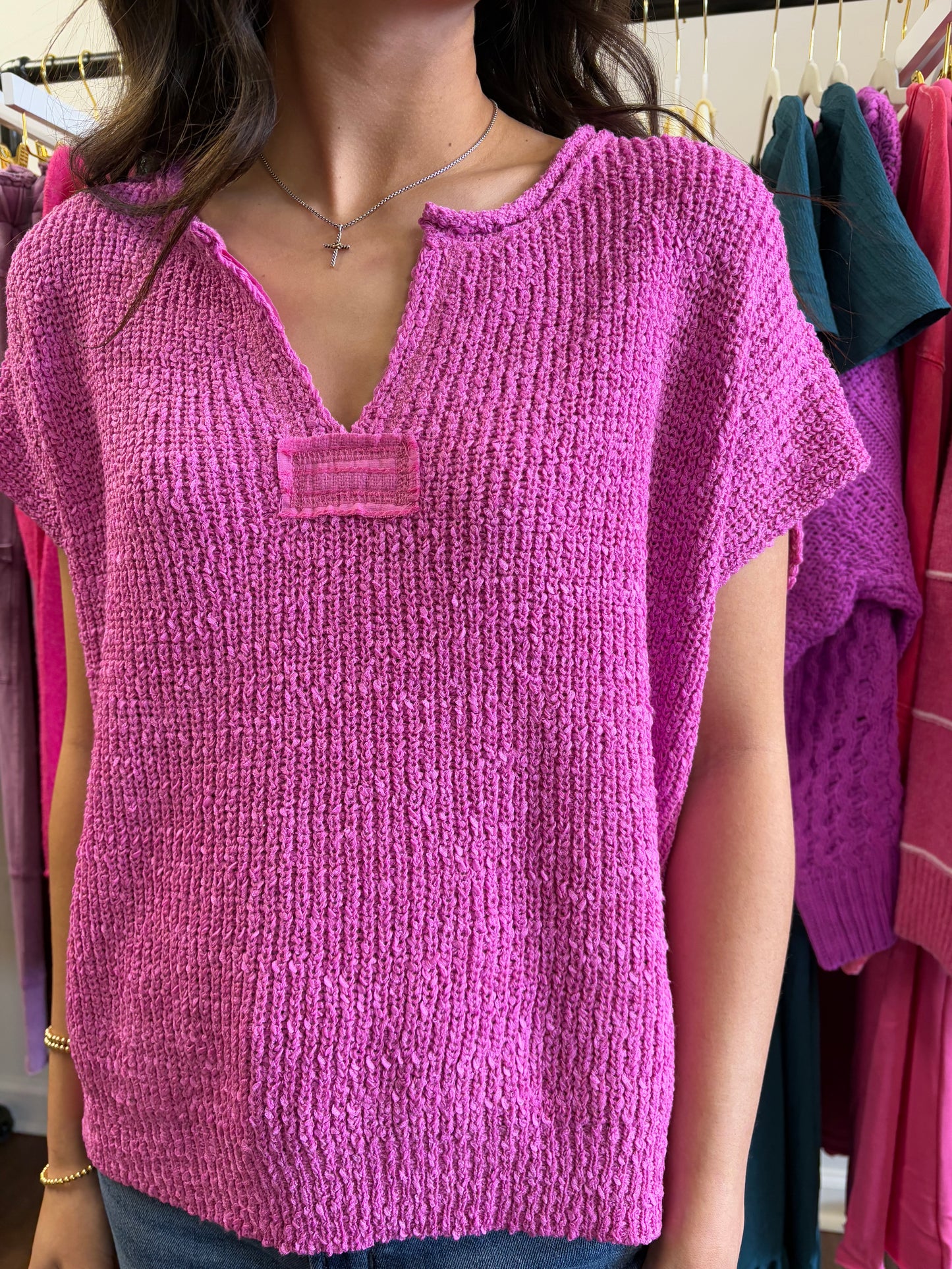 Jules Pink Sweater Top