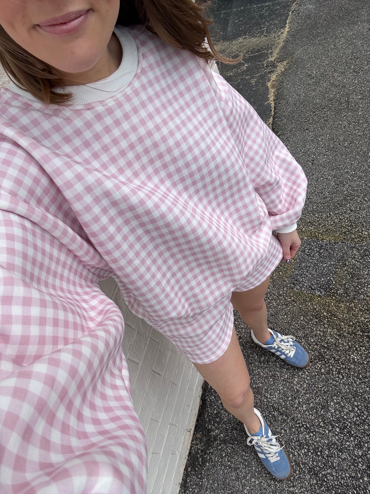 Baby Pink Gingham Shorts Set