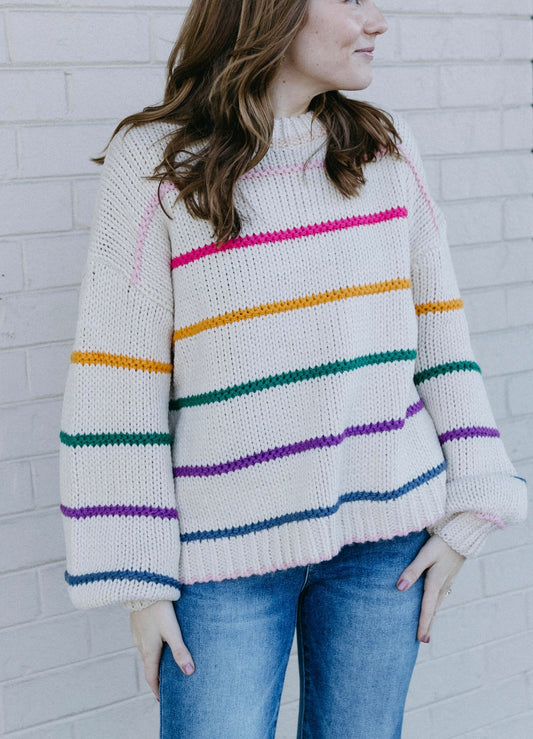Rainbow Striped Sweater