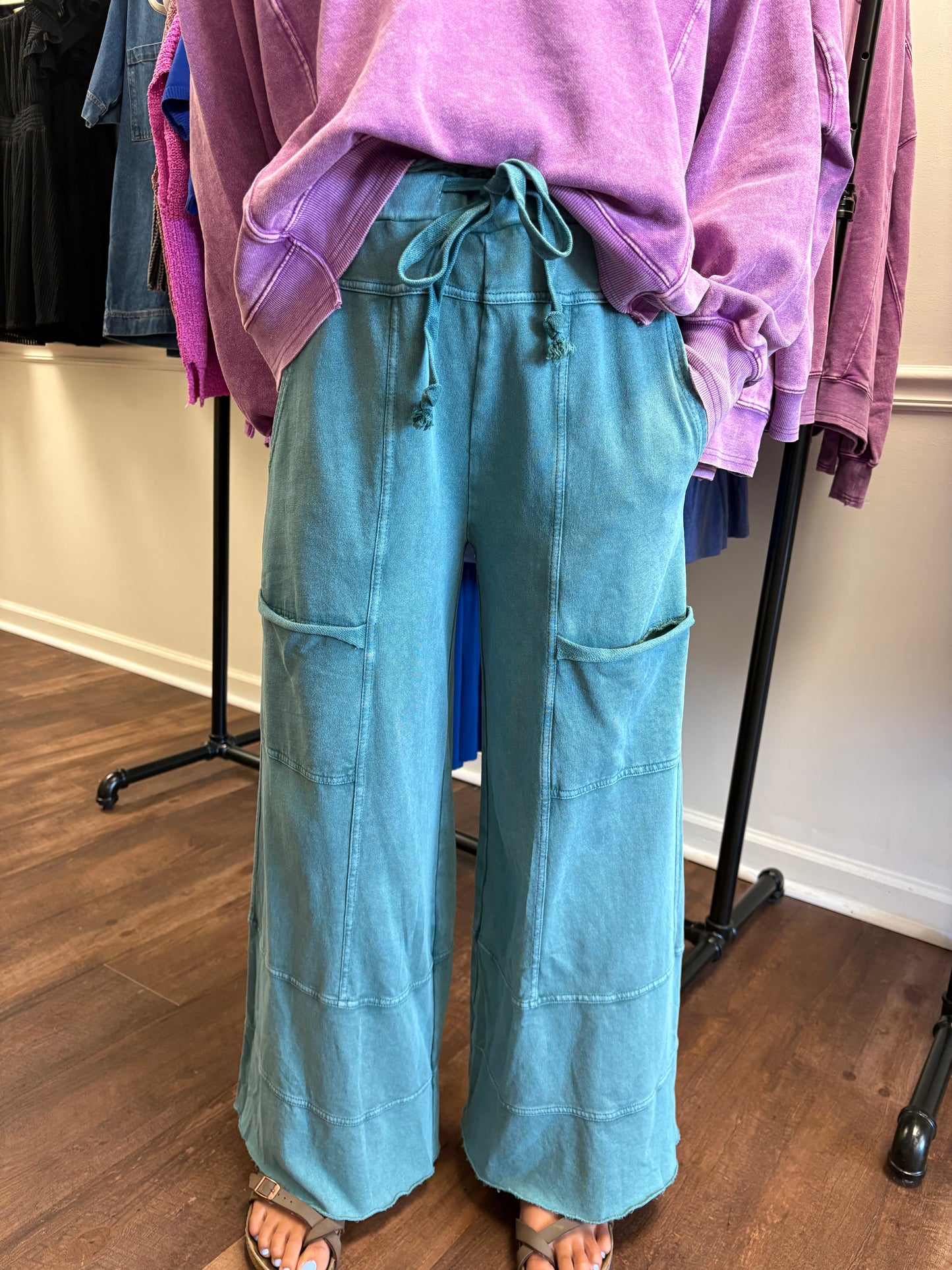 Georgie Teal Pants