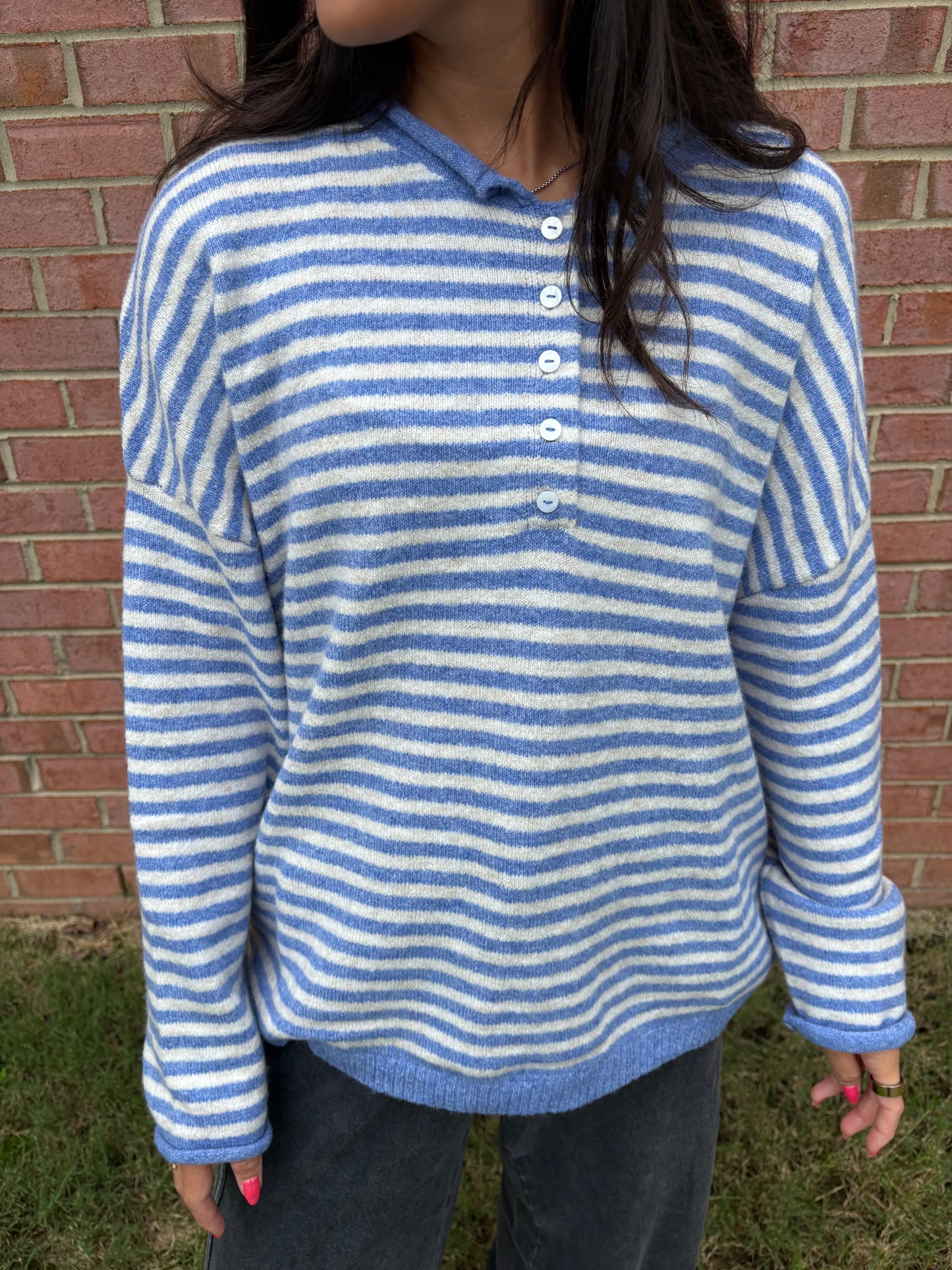 Everyday Henley Striped Cardigans
